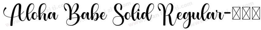Aloha Babe Solid Regular字体转换